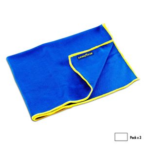 Paño de microfibra con hilos ultrafinos de microfibra para limpiar o secar cualquier superficies; pack x 3 - GOODYEAR