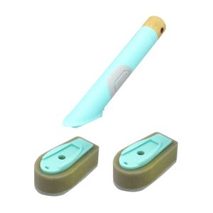 Juego de cepillos multiusos plásticos con cabezas intercambiables y mango con dispensador de jabón - SIMPLE MADE