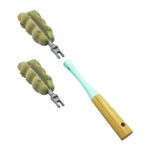 Juego-de-cepillos-multiusos-plasticos-con-cabezas-intercambiables-y-mango-ergonomico-de-madera