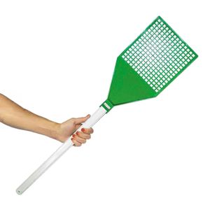 Matamoscas fabricado con plástico resistente, de color blanco con verde - WRT