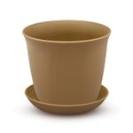 Maceta-redonda-mediana-de-18.5-cm-de-diametro-con-plato-plastico-de-base.-Cafe-K-HOME