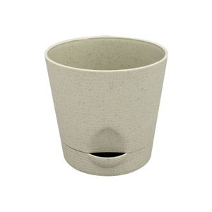 Maceta redonda pequeña de 11.5 cm de diámetro con base desmontable y pico de trasvasado. - K HOME