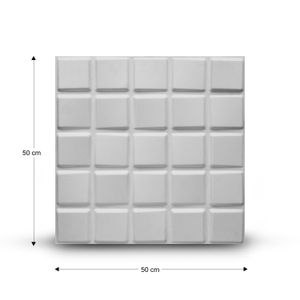 Panel decorativo 3D pintable de diseño tipo WAVE. - K HOME