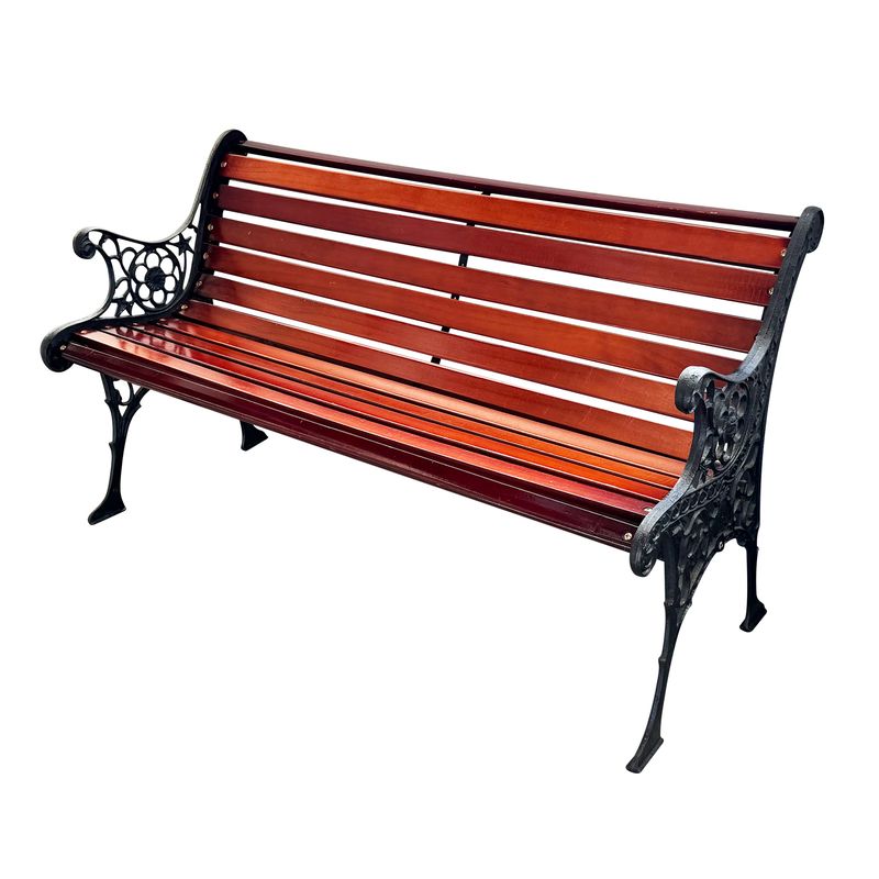 Banca-para-jardin-con-estructura-metalica-de-acero-forjado-y-largueros-de-madera-con-recubrimiento-para-exteriores.-Cafe-negro-WRT