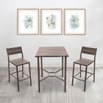 Mesa-para-bar-con-sillas-de-estructura-metalica-con-apliques-de-diseño-tipo-tablones-de-madera.-Incluye-2-sillas-altas.-Cafe-ORGILL