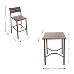 Mesa-para-bar-con-sillas-de-estructura-metalica-con-apliques-de-diseño-tipo-tablones-de-madera.-Incluye-2-sillas-altas.-Cafe-ORGILL
