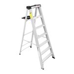Escalera-pie-de-gallo-de-aluminio-de-21-m-de-----escalones-resistente-hasta-90-kg.-Uso-industrial-y-construccion.-Plateado-con-negro-K-PRO