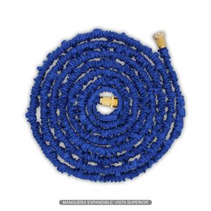 Manguera retráctil de 15 mts ultra ligera con cuerpo auto expandible por acción del agua. - K PRO