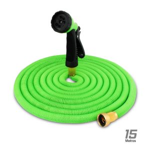 Manguera retráctil de 15 mts con cuerpo reforzado auto expandible por acción del agua. - K PRO
