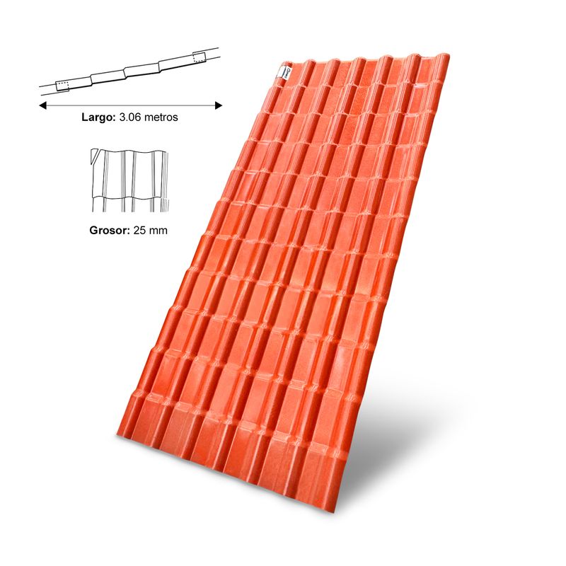Plancha-de-PVC-tipo-teja-de-fabricacion-plastica-rigida-con-diseño-de-TEJA-ESPAÑOLA-de-25-mm-de-grosor-de-plancha.-UPVC-K-PRO