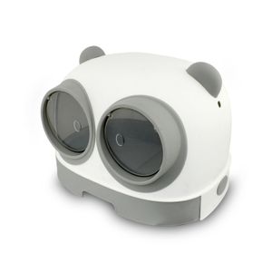 Letrina para gato plástica tipo panda de 2 puertas de vaivén. - K HOME