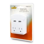 Protector-de-voltaje-Blanco-de-2-tomas-aterrizadas-y-polarizadas---2-puertos-USB.-Trabaja-con-un-voltaje-de-125V-a-15A.-BLITZ