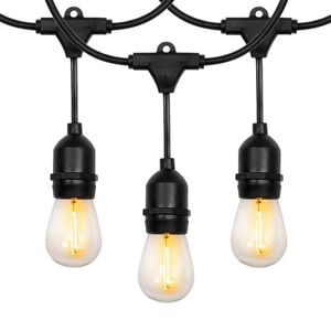 Guirnalda de luces LED de 5 m de largo con 10 portalámparas + focos vintage. - BLITZ