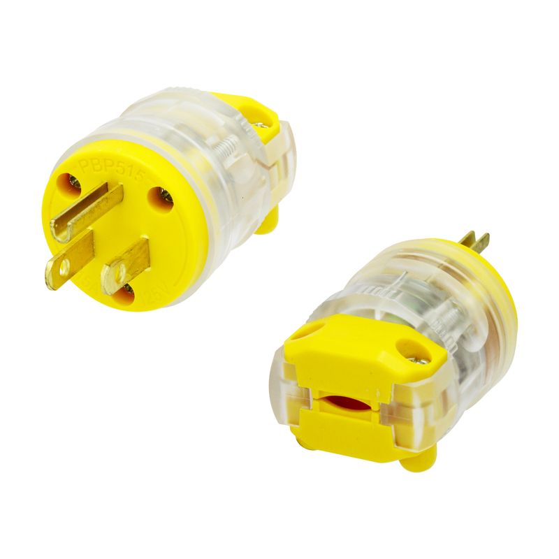 Enchufe-blindado-MACHO-Amarillo-transparente-de-15-A-y-125-V-con-3-patas-aterrizadas-y-polarizadas---luz-testigo.-Ideal-para-trabajos-pesados.-BLITZ