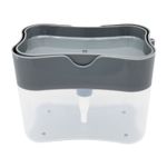 Dispensador-de-jabon-liquido-con-soporte-superior-para-esponja-y-contenedor-de-jabon-liquido-de-350-ml.-Gris-transparente-ORGILL