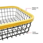 Cesto-frutero-fabricado-con-varillas-de-acero-inoxidable-y-borde-decorativo-de-madera-de-bambu.-Negro-con-amarillo-K-HOME