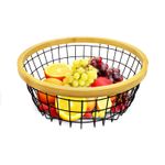Cesto-frutero-de-30.5-cm-de-diametro-fabricado-con-varillas-de-acero-inoxidable-y-borde-decorativo-de-madera-de-bambu.-Negro-con-amarillo-K-HOME