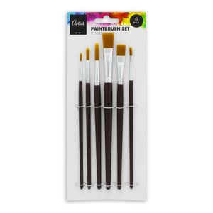 Set de pinceles artísticos con cerdas naturales y sintéticas multiusos. - ARTIST