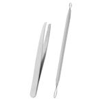 Set-de-pinza-depiladora-y-extractor-de-puntos-negros-de-acero-inoxidable--ideales-para-el-cuidado-del-rostro--pack-x-2.-Plateado-MANMADE