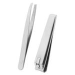 Set-de-cortauñas-y-pinza-depiladora-de-acero-inoxidable--ideales-para-el-cuidado-y-limpieza-de-las-manos--pack-x-2.-Plateado-MANMADE
