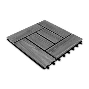Piso exterior modular plástico, con superficie antideslizante tipo madera. - K PRO