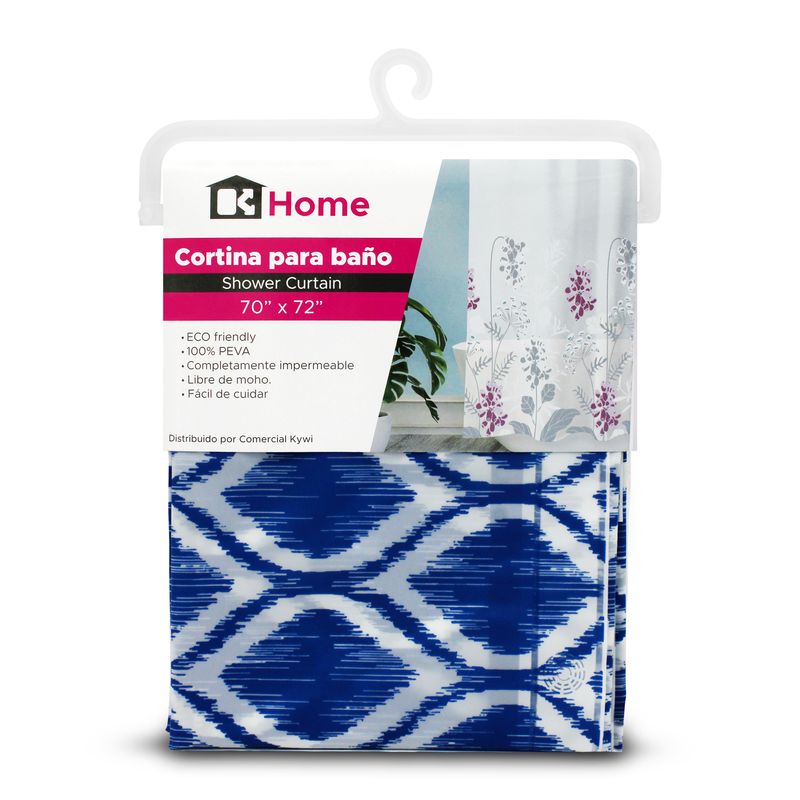 Cortina-de-baño-semi-transparente-con-diseño-de-ROMBOS-VERTICALES-DIBUJADOS.-Ligera-para-duchas-estandar.---K-HOME