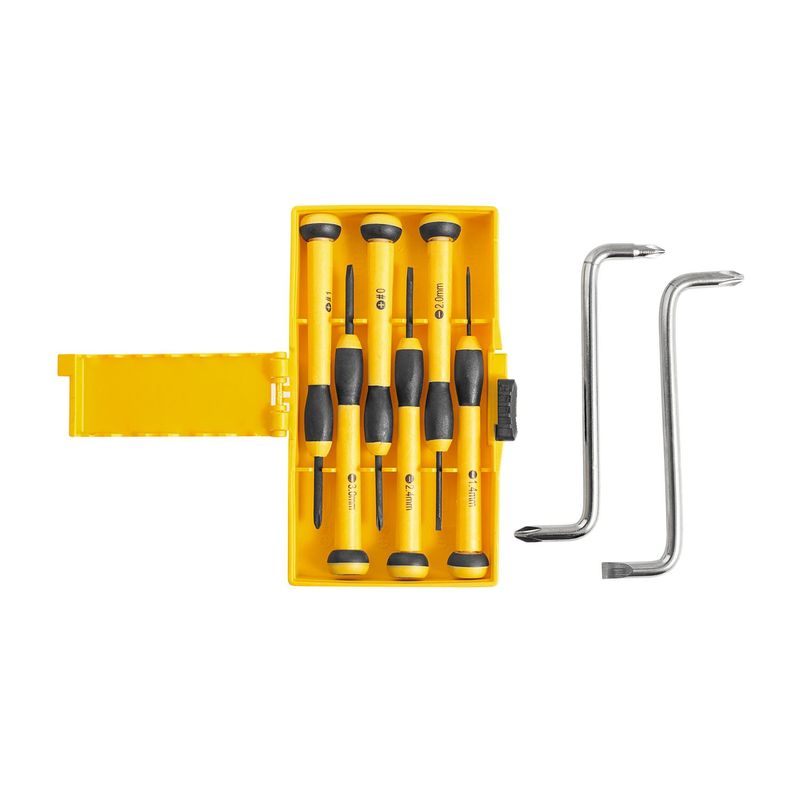 Juego-de-desarmadores-con-puntas-magneticas-y-mango-ergonomico-suave.-Incluye-juego-de-planos-y-estrellas--pack-x-20.-Amarillo-con-negro-STANLEY