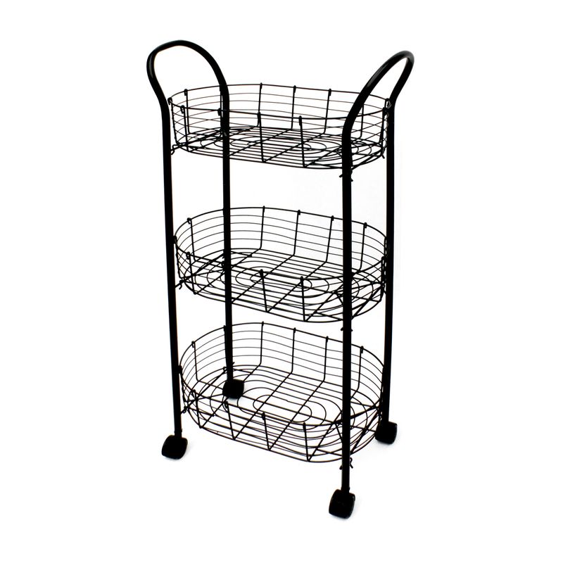 Organizador-de-frutas-tipo-torre-con-cestas-ventiladas-de-3-niveles-y-llantas-para-transporte.-Negro-K-HOME