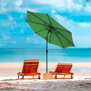 Parasol retráctil con estructura metálica y cubierta impermeable de lona. - K HOME