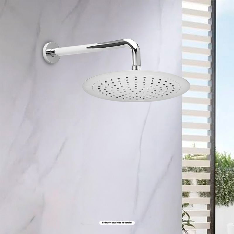 Cabeza-de-ducha-SLIM-de-25-cm--de-diseño-delgado-con-cabezal-de-inclinacion-modificable-y-base-autolimpiante.---FLORY