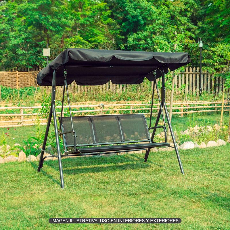 Silla-mecedora-para-jardin-de-3-puestos--fabricada-en-acero-con-forro-y-malla-PREMIUM-suave-al-tacto.-Capacidad-320-kg.-Gris-K-HOME