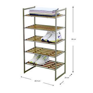 Organizador de zapatos metálico de 5 niveles. - K HOME
