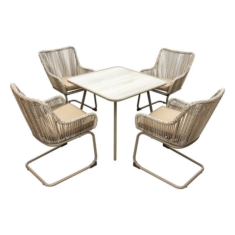 Juego-de-mesa-para-patio-con-4-sillas-a-base-de-acero-y-fibras-entretejidas.-Decora-todo-tipo-de-ambiente-exterior.-Cafe-K-HOME