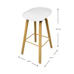 Silla-de-bar-alta-con-respaldo-ergonomico-bajo-de-una-sola-pieza-y-patas-de-madera.-Capacidad-110-kg.-Blanco-K-HOME