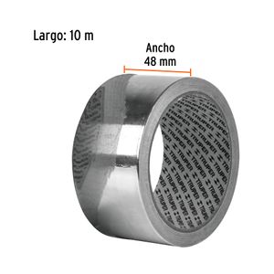 Cinta de aluminio de 48 mm x 10 m - TRUPER
