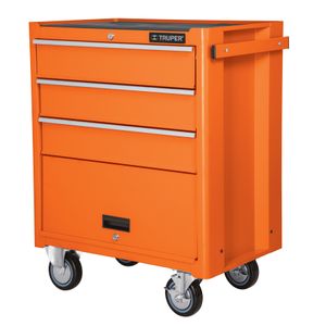 Gabinete metálico móvil, 4 cajones, capacidad 90 kg - TRUPER