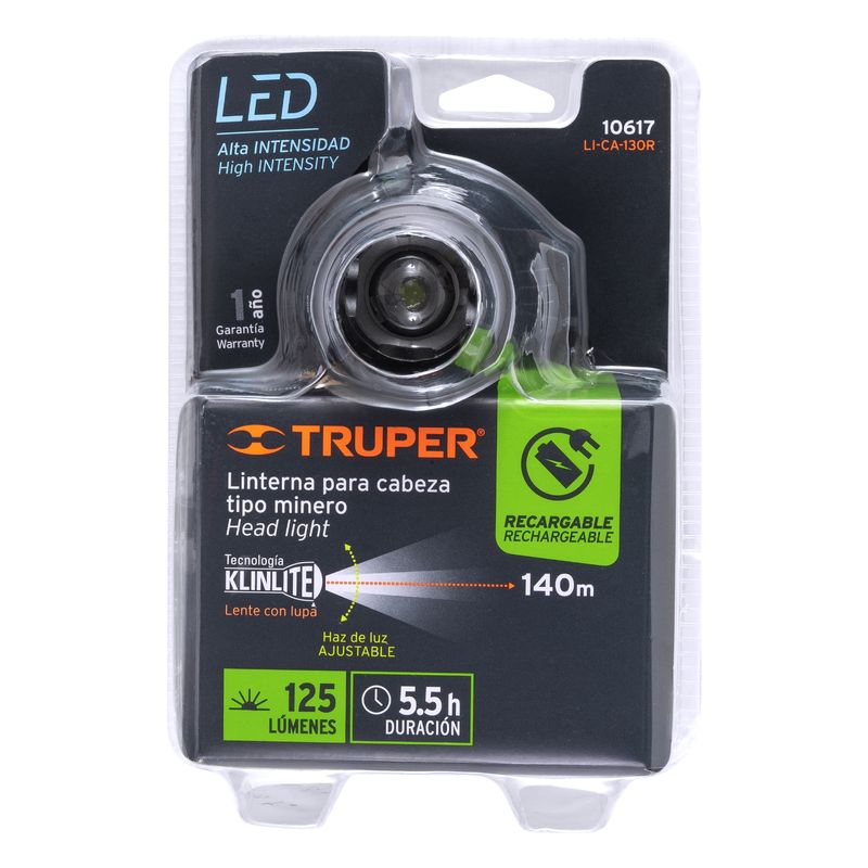 Linterna-de-minero-1-LED-125-lm-recargable