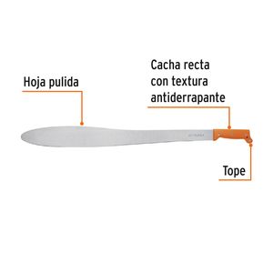 Machete Caguayano 27" cacha naranja remachada - TRUPER