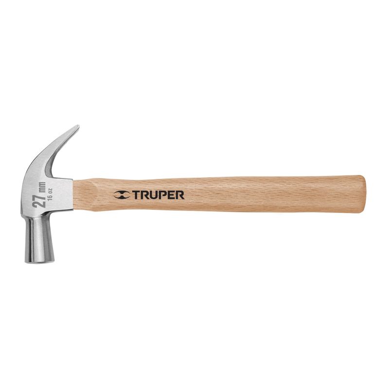 Martillo-cabeza-conica-27-mm-uña-curva-mango-madera