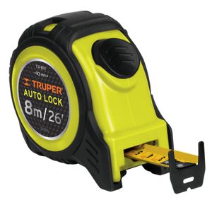 Flexómetro Auto-Lock contra impactos 8 m cinta 25 mm - TRUPER