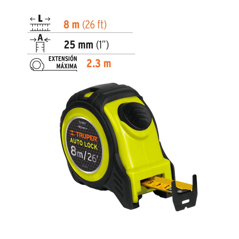 Flexometro-Auto-Lock-contra-impactos-8-m-cinta-25-mm