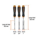 Juego-de-3-formones-mango-Comfort-Grip