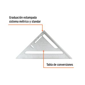Escuadra 7" de aluminio para muros de yeso - TRUPER
