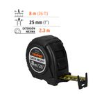 Flexometro-contra-impactos-Cinta-Negra-x-ancha-27-mm-8-m