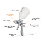 Pistola-para-pintar-gravedad-HVLP-vaso-plastico-1.7-mm