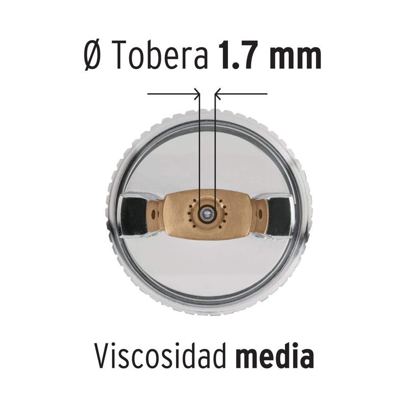 Pistola-para-pintar-gravedad-HVLP-vaso-plastico-1.7-mm