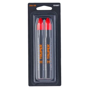 Blíster con 2 crayones de 12 cm industriales rojos - TRUPER