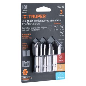Juego de 3 avellanadores HSS - TRUPER