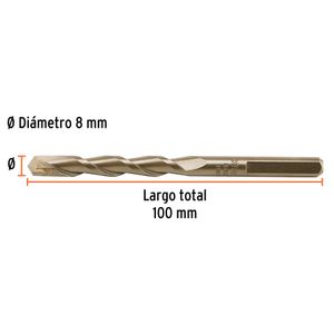 Broca para concreto 8 x 100 mm - TRUPER