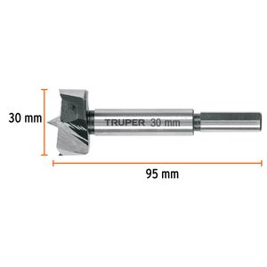 Broca forstner 30 mm para madera - TRUPER